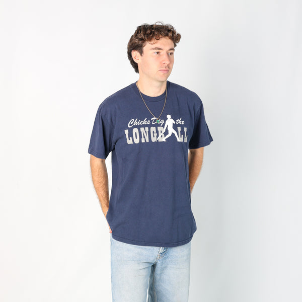 Navy Blue 90s Nike T-Shirt (L)